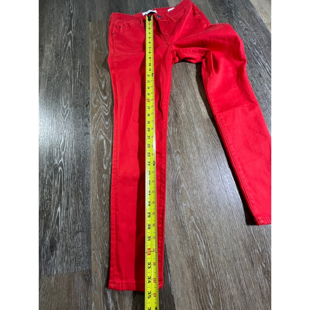 Skinnygirl Jeans The Skinny Women 29/8 Red Denim Pants Mid Rise Slim Fit - Picture 6 of 8